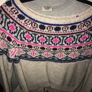Knit colorful sweater